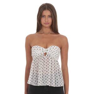 LUCY IN THE SKY POLKA DOT BABY DOLL TOP